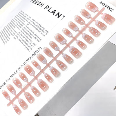 French Velvet Frosted Coffee Eye Wear Nail Green White