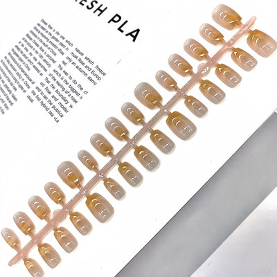 French Velvet Frosted Coffee Eye Wear Nail Green White