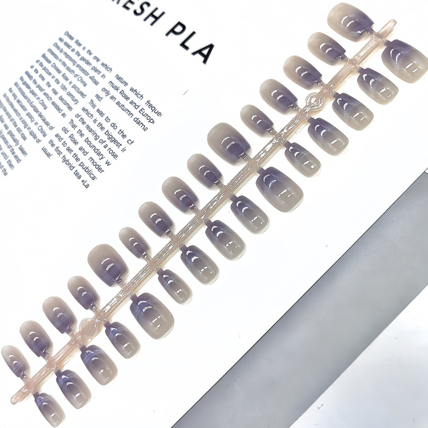 French Velvet Frosted Coffee Eye Wear Nail Green White
