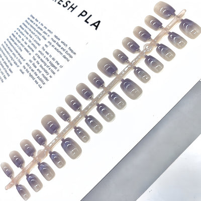 French Velvet Frosted Coffee Eye Wear Nail Green White